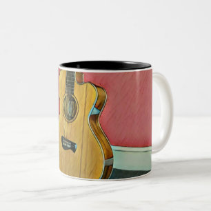 Geschenk für Musikergitarrist Zweifarbige Tasse