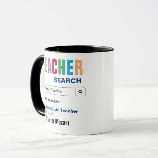 Geschenk für Musiklehrer Tasse (Vorderseite Links)