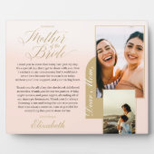 Geschenk für Mutter der Braut | Foto und Meldung Fotoplatte (Vorderseite)