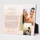 Geschenk für Mutter der Braut | Foto und Meldung Fotoplatte (Seite)