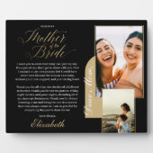 Geschenk für Mutter der Braut | Foto und Meldung Fotoplatte (Vorderseite)