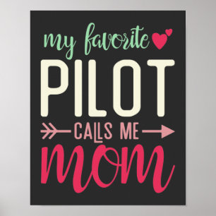 Geschenk für Mutter eines Piloten Mein Lieblings-P Poster