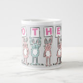 Geschenk für Mutter mit lustigen Kaninchen Jumbo-Tasse (Vorderseite)