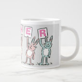 Geschenk für Mutter mit lustigen Kaninchen Jumbo-Tasse (Rechts)