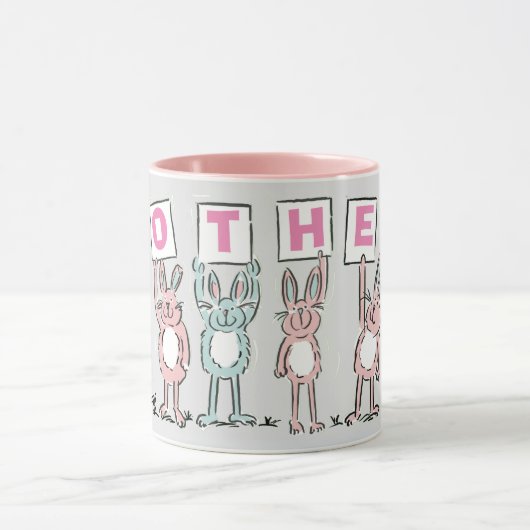 Geschenk für Mutter mit lustigen Kaninchen Tasse (Zentrum)