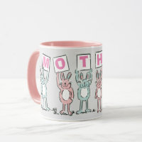 Geschenk für Mutter mit lustigen Kaninchen