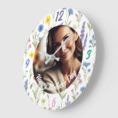 Geschenk für Mutter Muttertag im Foto Große Wanduhr (Winkel)