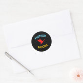 Geschenk für Mutter Niedliche Lustige Mutter Gans Runder Aufkleber (Umschlag)