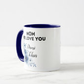 Geschenk für Mutter Tasse mit Kindernamen (Vorderseite Links)