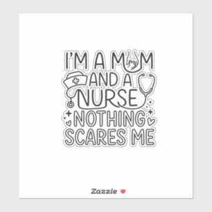 Geschenk für Mutter und Krankenschwester im Minima Aufkleber