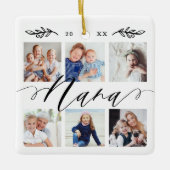 Geschenk für Nana | Entenkinder - FotoCollage Keramikornament (Vorderseite)