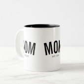 Geschenk für neue Mütter Zweifarbige Tasse (Vorderseite Links)
