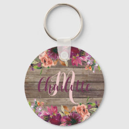 Geschenk für Nichte Burgund Rose Schlüsselanhänger