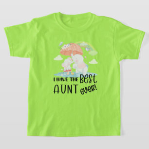 Geschenk für Nichte Süßer Elefant unter einem Rege T-Shirt