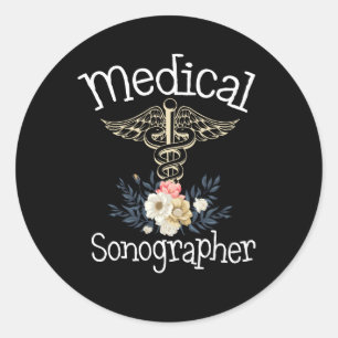 Geschenk für Niedliche Sonographen Runder Aufkleber