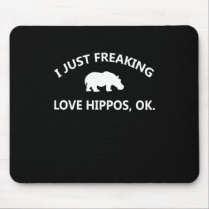 Geschenk für Nilpferdliebhaber  Ich liebe Nilpferd Mousepad