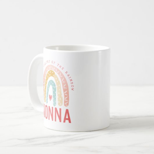 Geschenk für Nonna | Alle Farben des Regenbogens Kaffeetasse (Vorderseite Links)