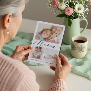 Geschenk für Nonna Enkelkinder 3 FotoCollage Fotoplatte