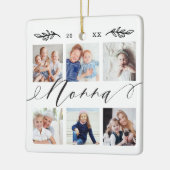 Geschenk für Nonna | Entenkinder - FotoCollage Keramikornament (Links)