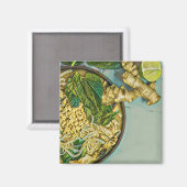 Geschenk für Nudelfans Magnet (Vorderseite/Rückseite)