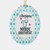 Geschenk für Nurse Anästhesist Keramik Ornament (Rechts)