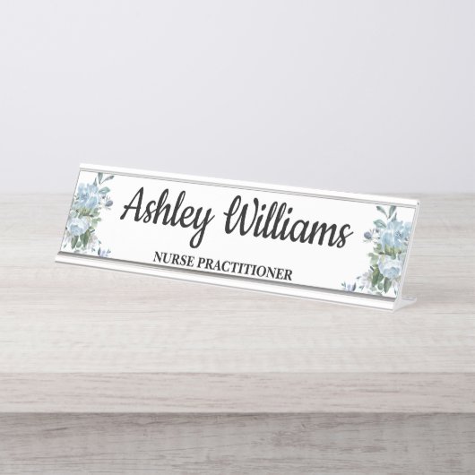 Geschenk für Nurse Practitioner Abschluss für NP G Schreibtischnamensplakette (Vorderseite )