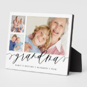 Geschenk für Oma | Enkelkinder 3 FotoCollage Fotoplatte (Seite)