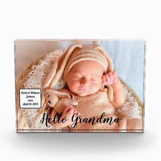 Geschenk für Oma Grandchild Fotoblock (Vorderseite)