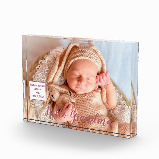 Geschenk für Oma Grandchild Fotoblock (Rechts)