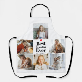 Geschenk für Oma Herz 6 FotoCollage Schürze