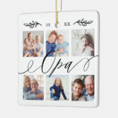 Geschenk für Opa | Entenkinder - FotoCollage Keramikornament (Links)