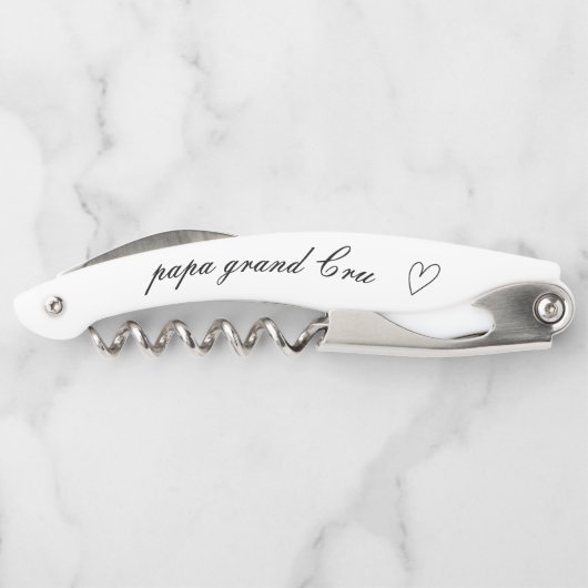 Geschenk für Opa mit Personalisiertem handgeschrie Kellnermesser (Rückseite)