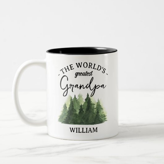 Geschenk für Opa Weltbest Opa Zweifarbige Tasse (Links)