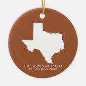 Geschenk für Paare Freunde Kunden Texas Weihnachte Keramik Ornament (Vorne)