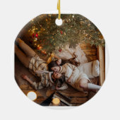Geschenk für Paare Freunde Kunden Texas Weihnachte Keramik Ornament (Hinten)
