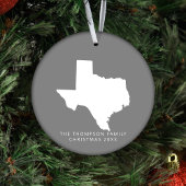 Geschenk für Paare Freunde Kunden Texas Weihnachte Keramik Ornament