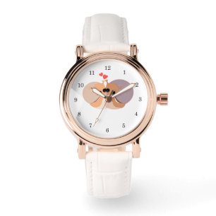 Geschenk für Paarschneckenbeobachtung Armbanduhr