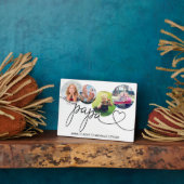 Geschenk für Papa , Enkel Foto Collage Plaque Fotoplatte (Seite)