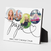 Geschenk für Papa , Enkel Foto Collage Plaque Fotoplatte (Seite)