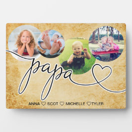 Geschenk für Papa , Enkel Foto Collage Plaque Fotoplatte