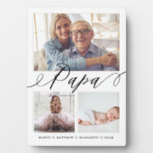 Geschenk für Papa | Enkelkinder 3 FotoCollage Fotoplatte (Vorderseite)