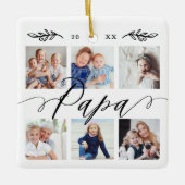 Geschenk für Papa | Entenkinder - FotoCollage Keramikornament (Vorderseite)