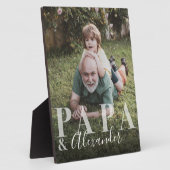 Geschenk für Papa & Grandchild Foto Keepake Fotoplatte (Seite)