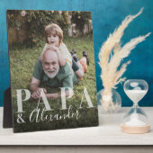 Geschenk für Papa & Grandchild Foto Keepake Fotoplatte (Seite)