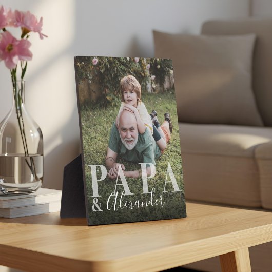 Geschenk für Papa & Grandchild Foto Keepake Fotoplatte