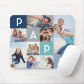 Geschenk für Papa | Papa Modern Multiple Foto Grid Mousepad (Mit Mouse)