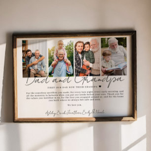 Geschenk für Papa und Opa von Kindern und Enkelkin Poster