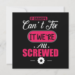Geschenk für Papa, wenn Opa es nicht reparieren ka Einladung