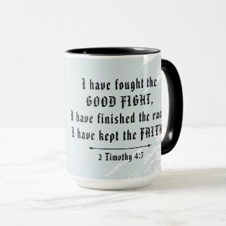 Geschenk für Pastor mit Bibelvers zum guten Kampf Tasse