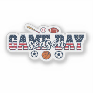 Geschenk für patriotische Multisportfans in der Sp Aufkleber